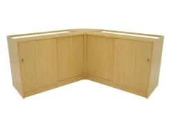 Conjunto de BalcÃµes Comerciais com Luz LED "THESEUS" LM60+ 2x B1200 â€“ cor Maple