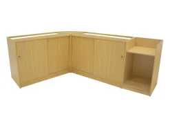 Conjunto de BalcÃµes Comerciais com Luz LED "SAGITTARIUS " LM60 + 2xB1500 + TB60 â€“ cor Maple