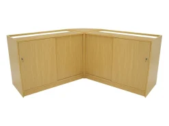 Conjunto de Balcões Comerciais com Luz LED "CALLIOPE" LM60 + K1200 + C1200 – cor Maple