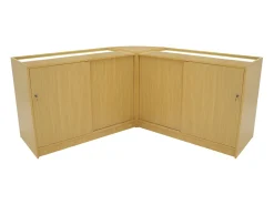 Conjunto de Balcões Comerciais com Luz LED "ANDROMEDA" LM60+ 2x C1200 – cor Maple