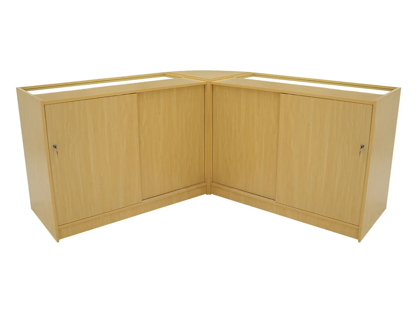 Conjunto de Balcões Comerciais com Luz LED "ANDROMEDA" LM60+ 2x C1200 – cor Maple