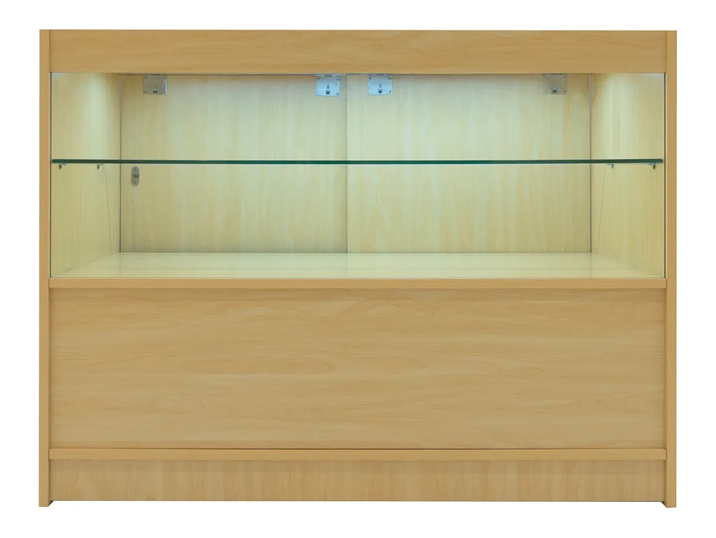 Conjunto de Balcões Comerciais com Luz LED "ANDROMEDA" LM60+ 2x C1200 – cor Maple