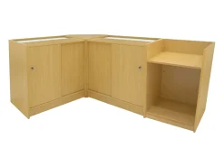 Conjunto de BalcÃµes Comerciais com Luz LED "SAGITTARIUS " LM60 + 2xB900 + TB60 â€“ cor Maple