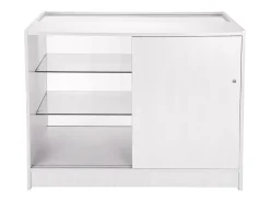 Conjunto de balcÃ£o CapricÃ³rnio em branco brilhante