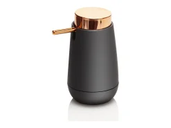 Conjunto de banho de 4 peças preto/cobre TRENDY