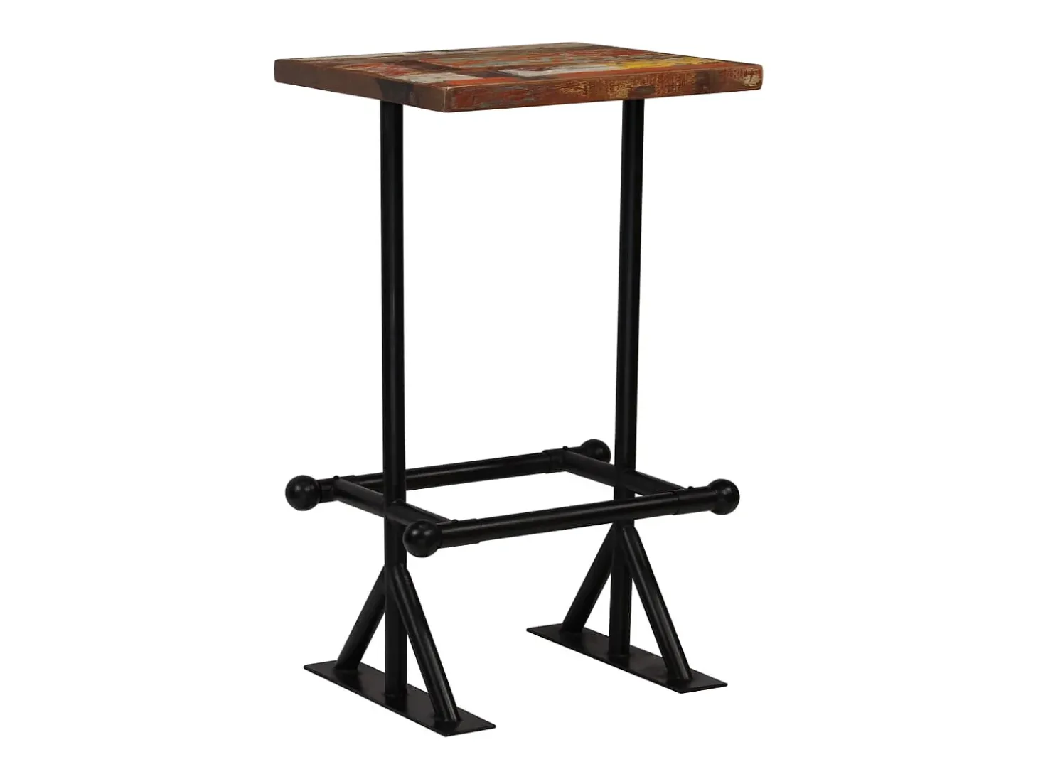 Conjunto de bar 3 pcs madeira recuperada maciça multicor