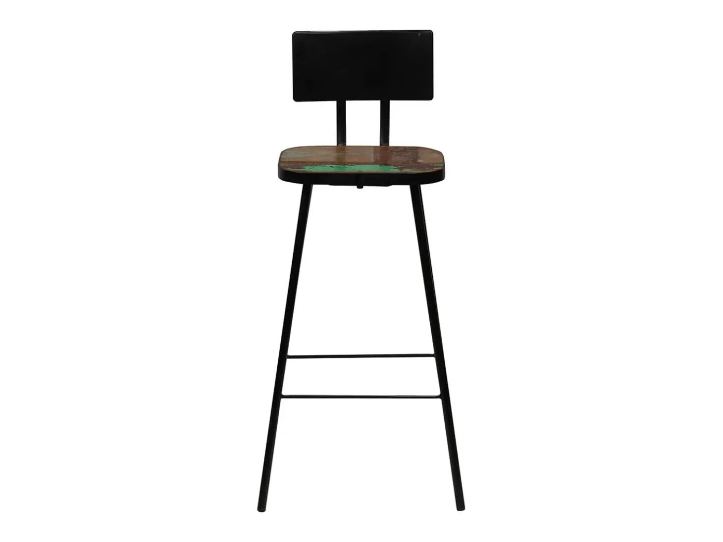 Conjunto de bar 3 pcs madeira recuperada maciça multicor