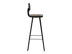 Conjunto de bar 3 pcs madeira recuperada maciça multicor