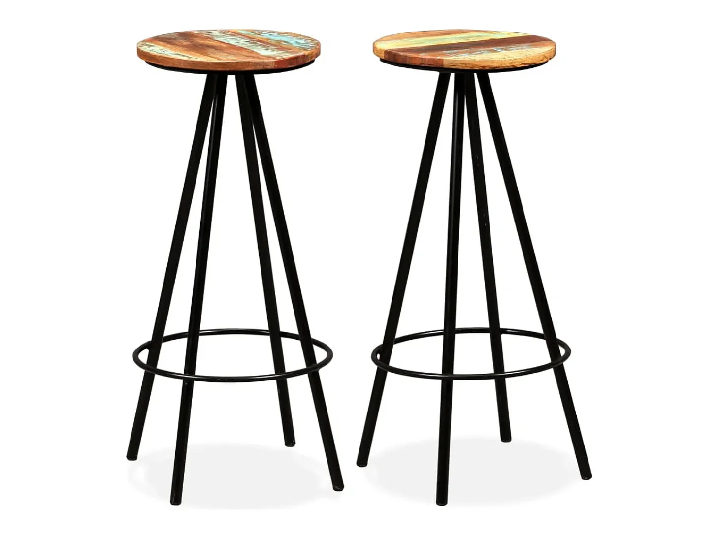 Conjunto de bar 3 pcs madeira recuperada maciça