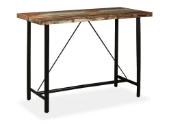 Conjunto de bar 7 pcs madeira recuperada maciça