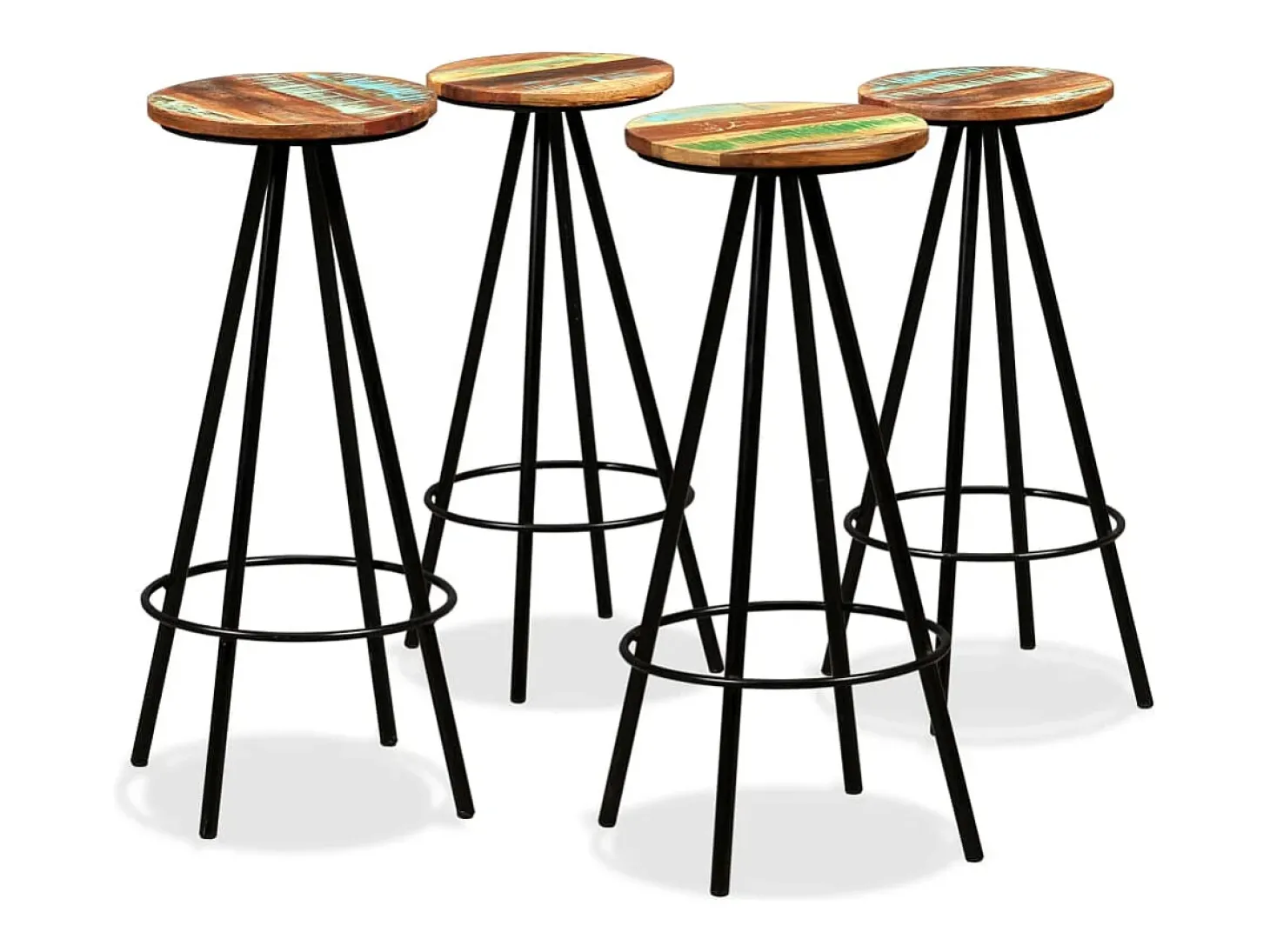 Conjunto de bar 5 pcs madeira recuperada maciça