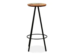 Conjunto de bar 5 pcs madeira recuperada maciça