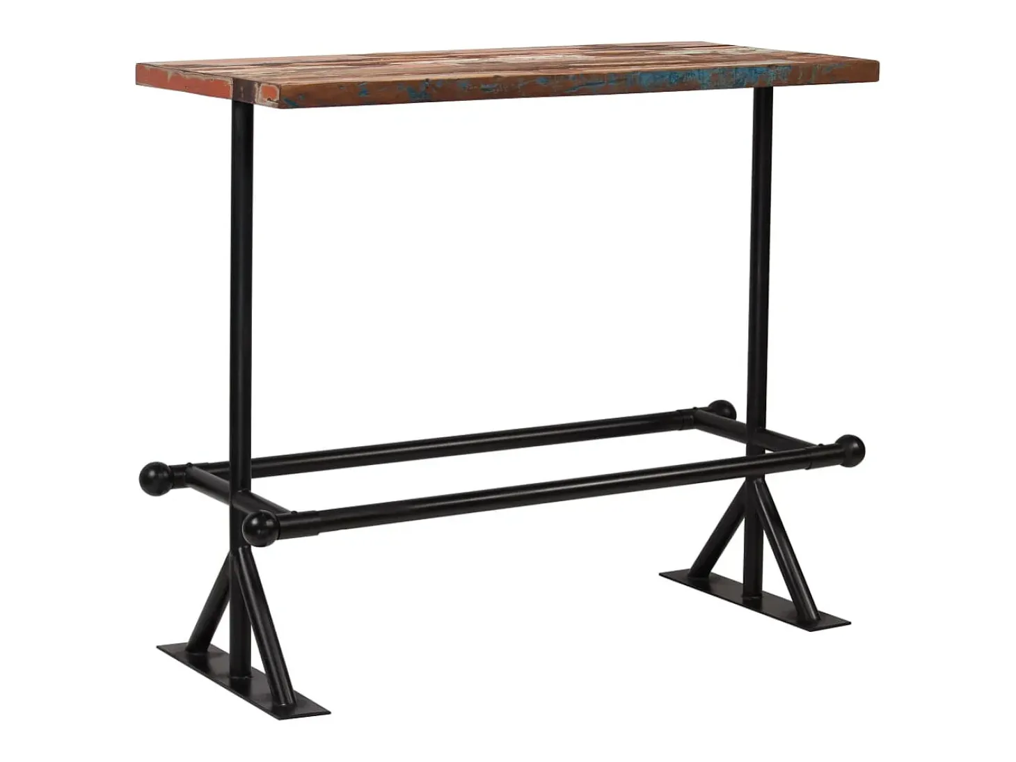 Conjunto de bar 5 pcs madeira recuperada maciça multicor