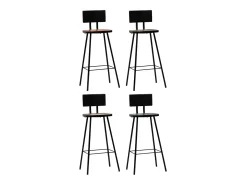 Conjunto de bar 5 pcs madeira recuperada maciça multicor