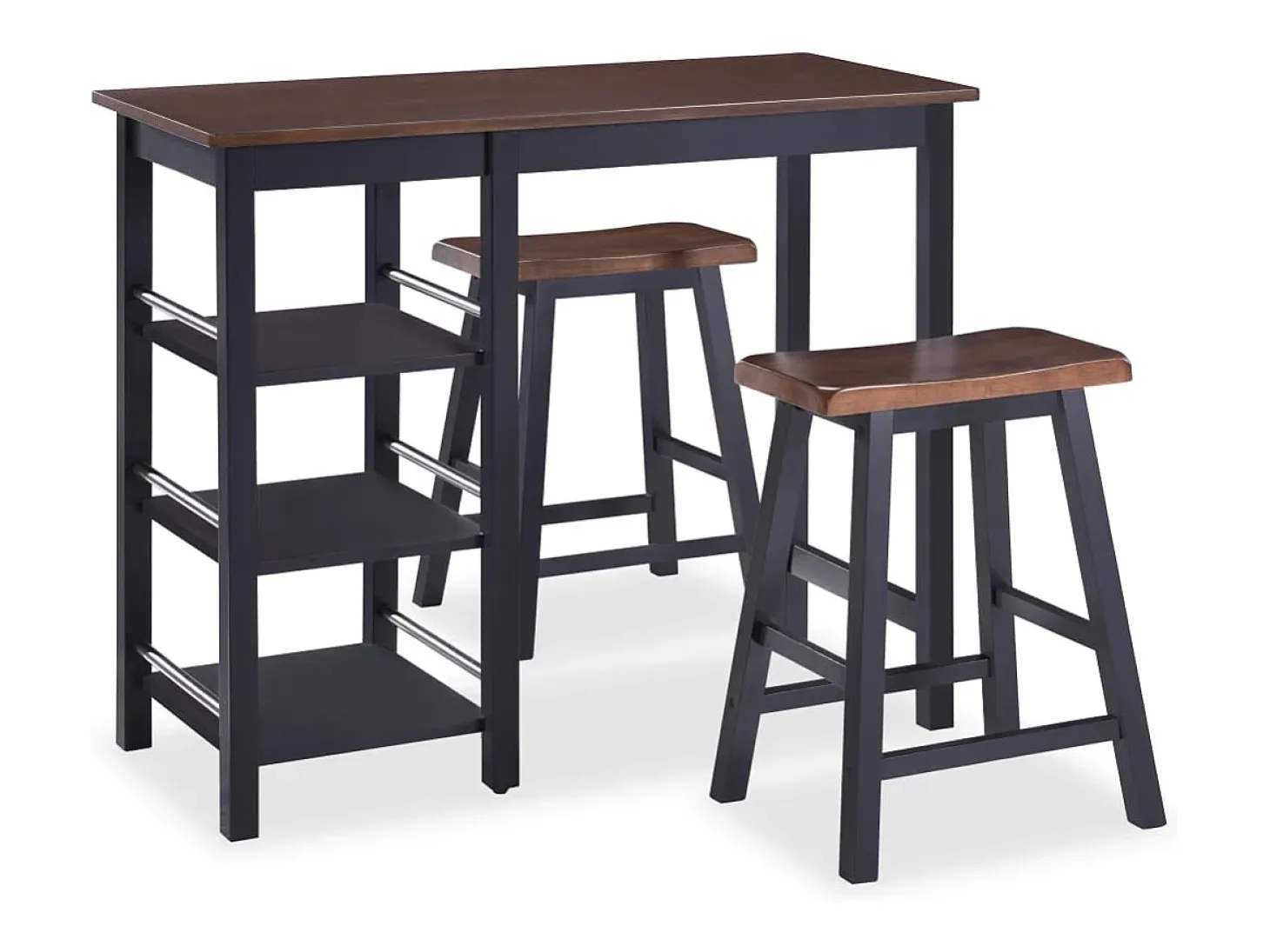 Conjunto de bar 3 pcs MDF preto
