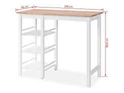Conjunto de bar 3 pcs MDF branco