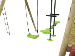 Conjunto de brinquedos em madeira "Kida" - Com 1 escorrega - 1 baloiço - 1 baloiço frente a frente - 1 berço.