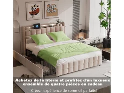 Conjunto de cama de 3 peças, fronha*2 (80 x 80), lençol com elástico (140 x 200) + capa de edredom (140 x 210), verde, poliéster