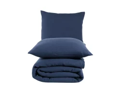 Conjunto de capa de edredão 240x220 cm e fronha em gaze de algodão.