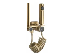 Conjunto De Chuveiro Cromado Rea Helix Brush Gold
