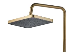Conjunto De Chuveiro Cromado Rea Helix Brush Gold