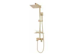 Conjunto De Chuveiro Cromado Rea Jack Brush Gold