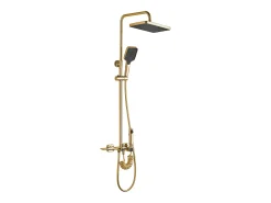 Conjunto De Chuveiro Cromado Rea Helix Gold