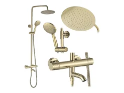 Conjunto De Chuveiro Rea Lungo Diamond Gold