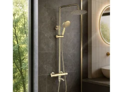 Conjunto De Chuveiro Rea Lungo Diamond Gold