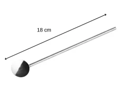 Conjunto de cocktail Fackelmann inox 750 ml com doseador dupla face 2/4 cl e 3 colheres-canudos 18 cm