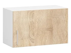 Conjunto de Cozinha com Vitrine Lima 2.4M - Branco / Carvalho Sonoma