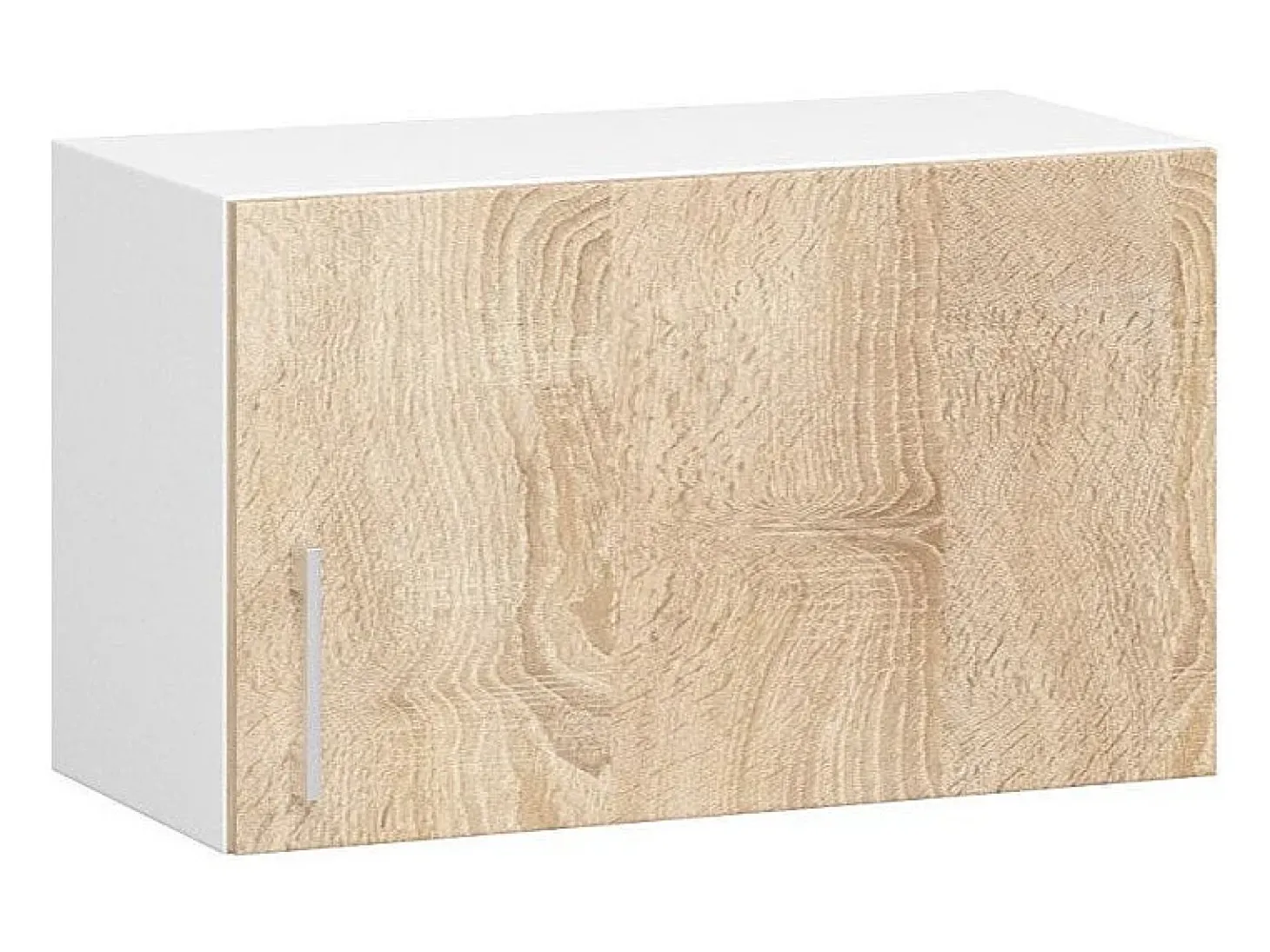 Conjunto de Cozinha com Vitrine Lima 2.4M - Branco / Carvalho Sonoma