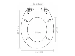 Conjunto de dois assentos sanitários com tampas em MDF marrom 02_0002943