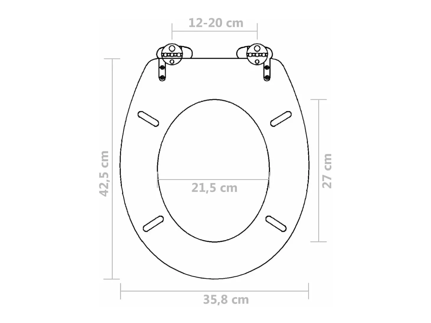 Conjunto de dois assentos sanitários com tampas em MDF marrom 02_0002943