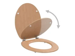 Conjunto de dois assentos sanitários com tampas MDF design em bambu 02_0002963
