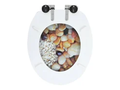 Conjunto de dois assentos sanitários em MDF com tampas de fechamento suave cor pedra 02_0002971