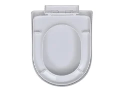 Conjunto de dois assentos sanitários com tampas de plástico branco 02_0002956