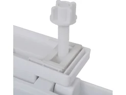 Conjunto de dois assentos sanitários com tampas de plástico branco 02_0002956