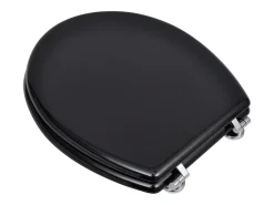Conjunto de dois assentos sanitários com tampas MDF Preto 02_0002945