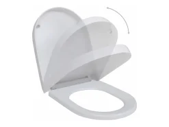 Conjunto de dois assentos sanitários com mecanismo de fechamento suave plástico branco 02_0002958