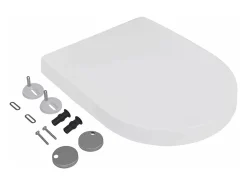 Conjunto de dois assentos sanitários com mecanismo de fechamento suave plástico branco 02_0002958