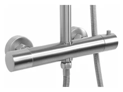 Conjunto De Duche Com Termóstato Rea Vincent Termostat Brush Nickel