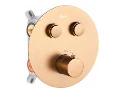 Conjunto De Duche Com Termóstato Rea Lungo Termostat Brush Copper