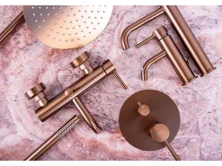 Conjunto De Duche Com Termóstato Rea Lungo Termostat Brush Copper