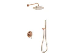 Conjunto De Duche Embutido Rea Lungo Rose Gold