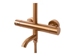 Conjunto De Duche Rea Lungo Thermostat Brush Copper