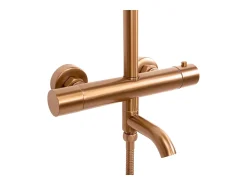 Conjunto De Duche Rea Lungo Thermostat Brush Copper