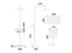 Conjunto De Duche Rea Pedro Thermostat Titanium