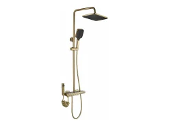 Conjunto De Duche Rea Rob Thermostat Brush Gold