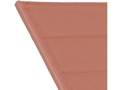 Conjunto de espreguiçadeira e mesa de apoio BARBADOS em textilene terracota - alumínio terracota